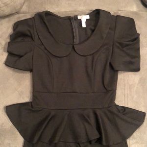 Black Peplum Retro Pinup Wiggle Dress 1940’s Small